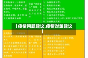 【疫情问题建议,疫情对策建议】