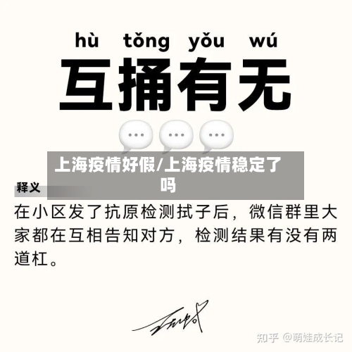 上海疫情好假/上海疫情稳定了吗-第2张图片