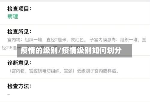 疫情的级别/疫情级别如何划分-第3张图片
